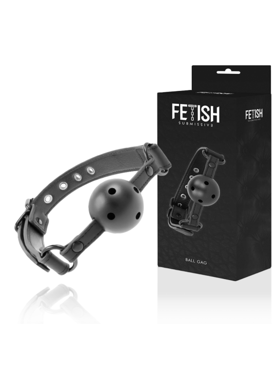 MORDAZA BDSM TRANSPIRABLE CUERO VEGANO AJUSTABLE DE LA MARCA FETISH SUBMISSIVE BONDAGE