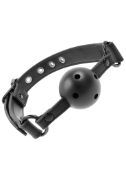 MORDAZA BDSM TRANSPIRABLE CUERO VEGANO AJUSTABLE DE LA MARCA FETISH SUBMISSIVE BONDAGE