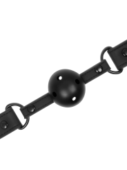 MORDAZA BDSM TRANSPIRABLE CUERO VEGANO AJUSTABLE DE LA MARCA FETISH SUBMISSIVE BONDAGE