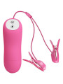 PINZAS VIBRADORAS CON ELECTROSHOCK PARA PEZONES FUCSIA DE LA MARCA BAILE STIMULATING