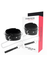 COLLAR BDSM POSTURA AJUSTABLE CON CADENA LEATHER DE LA MARCA DARKNESS BONDAGE