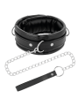 COLLAR BDSM DE CUERO SUAVE CON CADENA AJUSTABLE DE LA MARCA DARKNESS BONDAGE