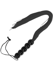 LÁTIGO BONDAGE NEGRO CON MANGO ERGONÓMICO DE LA MARCA DARKNESS SENSATIONS