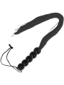 LÁTIGO BONDAGE NEGRO CON MANGO ERGONÓMICO DE LA MARCA DARKNESS SENSATIONS