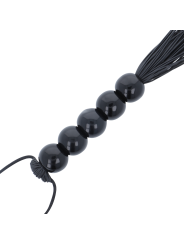 LÁTIGO BONDAGE NEGRO CON MANGO ERGONÓMICO DE LA MARCA DARKNESS SENSATIONS