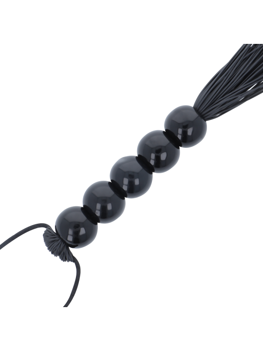 LÁTIGO BONDAGE NEGRO CON MANGO ERGONÓMICO DE LA MARCA DARKNESS SENSATIONS