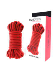 CUERDA BONDAGE ALGODÓN 10M ROJO - DARKNESS DE LA MARCA DARKNESS BONDAGE