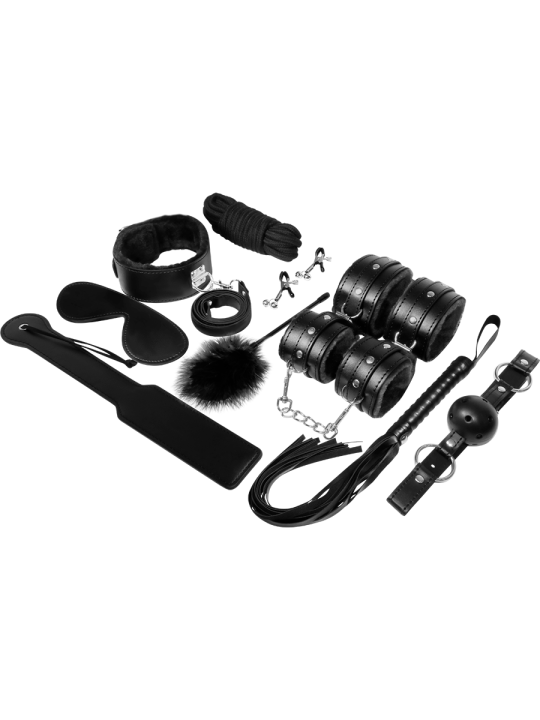KIT BDSM BLACK 11 PIEZAS CUERO SINTÉTICO BONDAGE DE LA MARCA EXPERIENCE