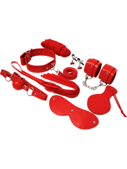 KIT BDSM ROJO 8 PIEZAS - BONDAGE Y SUMISIÓN DE LA MARCA EXPERIENCE