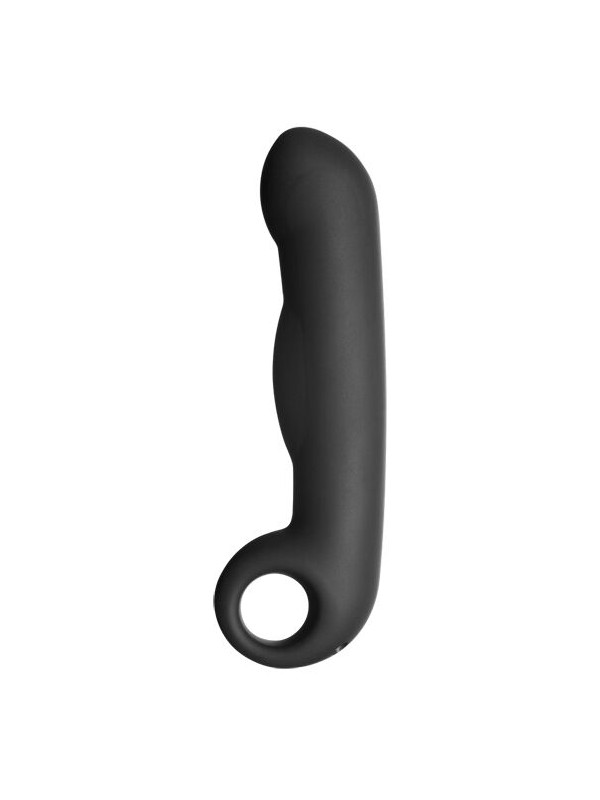 DILDO SILICONA NEGRO OVID ESTIMULACIÓN PUNTO G DE LA MARCA ELECTRASTIM