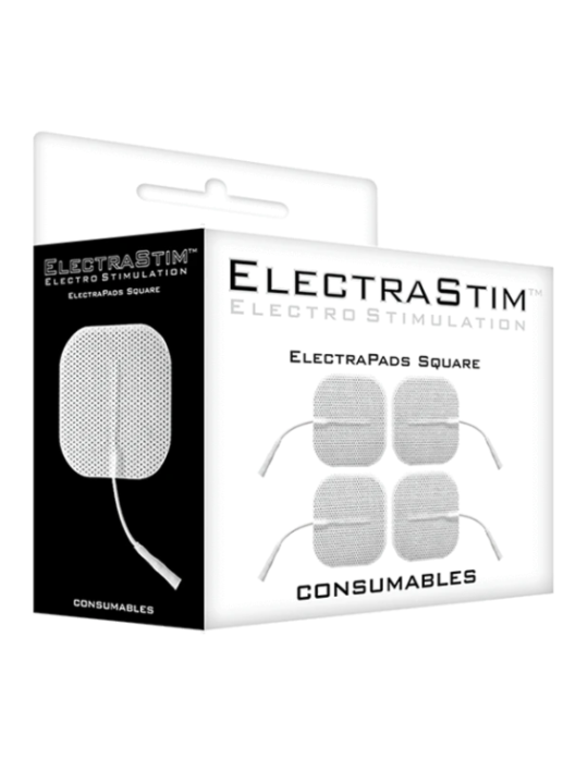 4 ALMOHADILLAS ELECTROESTIMULACIÓN UNIPOLARES 2X2 PULGADAS DE LA MARCA ELECTRASTIM