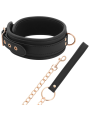 COLLAR BDSM CUERO VEGANO CON CADENA METÁLICA Y NEOPRENO DE LA MARCA COQUETTE FANTASY