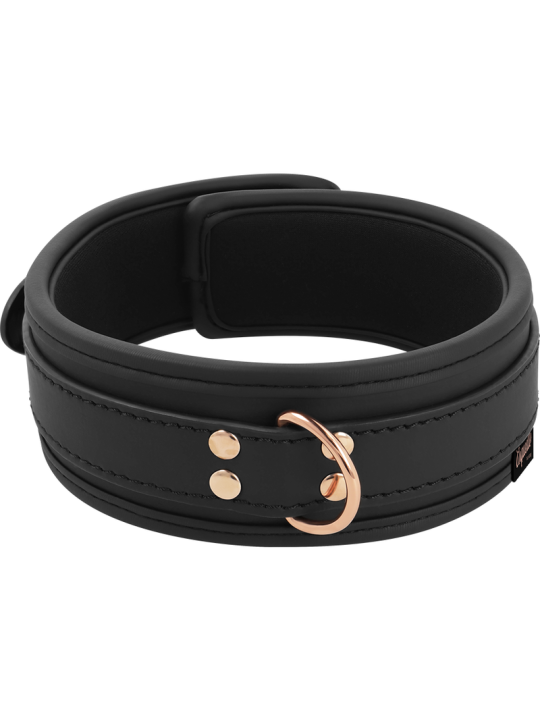 COLLAR BDSM CUERO VEGANO CON CADENA METÁLICA Y NEOPRENO DE LA MARCA COQUETTE FANTASY