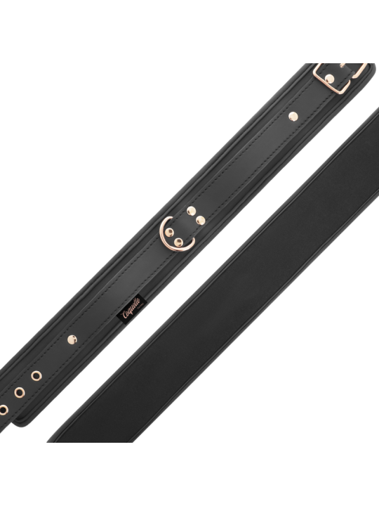 COLLAR BDSM CUERO VEGANO CON CADENA METÁLICA Y NEOPRENO DE LA MARCA COQUETTE FANTASY