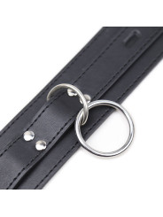 COLLAR FETICHISTA CON 3 ANILLAS AJUSTABLE DE LA MARCA OHMAMA FETISH