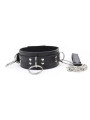 COLLAR FETICHISTA CON 3 ANILLAS AJUSTABLE DE LA MARCA OHMAMA FETISH