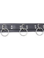COLLAR FETICHISTA CON 3 ANILLAS AJUSTABLE DE LA MARCA OHMAMA FETISH