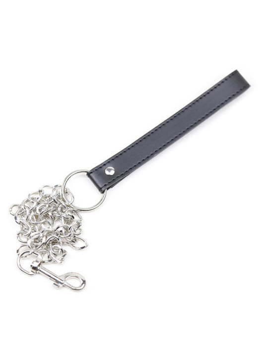 COLLAR FETICHISTA CON 3 ANILLAS AJUSTABLE DE LA MARCA OHMAMA FETISH