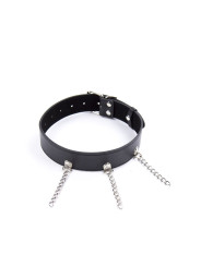 COLLAR DE PIEL CON ANILLAS PARA FETISH Y BDSM DE LA MARCA OHMAMA FETISH