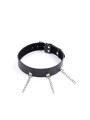 COLLAR DE PIEL CON ANILLAS PARA FETISH Y BDSM DE LA MARCA OHMAMA FETISH