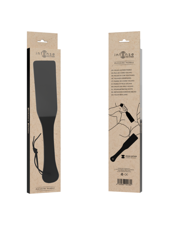 PALA DE CUERO VEGANO PARA FETISH Y PLACER ADULTO DE LA MARCA INTENSE FETISH