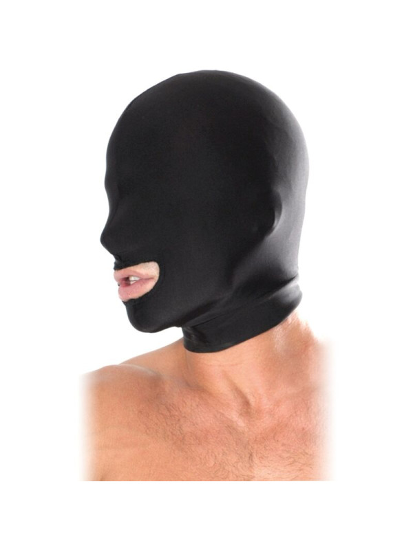 PASAMONTAÑAS BDSM BOCA ABIERTA NEGRO SPANDEX DE LA MARCA FETISH FANTASY SERIES