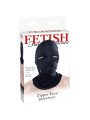 CAPUCHA BDSM CON CREMALLERAS NEGRO PARA BONDAGE DE LA MARCA FETISH FANTASY SERIES