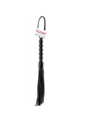 LÁTIGO CAT-O-NINE TAILS CON MANGO DE MADERA ACANALADO DE LA MARCA FETISH FANTASY SERIES