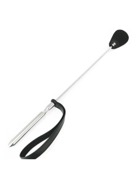 FUSTA DE ACERO INOXIDABLE CON CUERO PARA BDSM DE LA MARCA METAL HARD