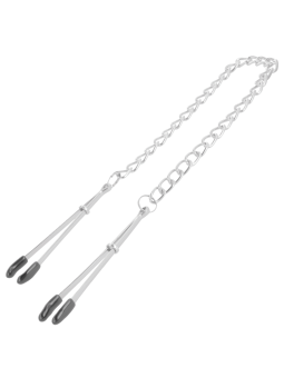 PINZAS DE METAL PARA PEZONES CON CADENA DARKNESS DE LA MARCA DARKNESS SENSATIONS