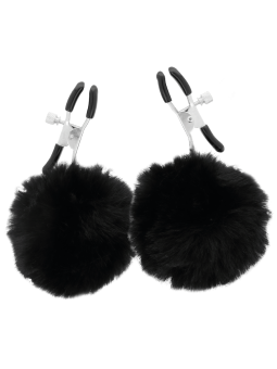 PINZAS AJUSTABLES PARA PEZONES CON POMPONES DARKNESS DE LA MARCA DARKNESS SENSATIONS