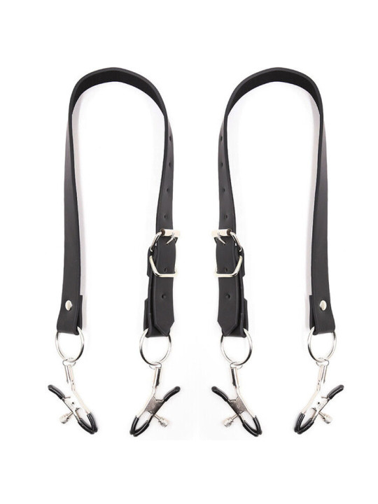 PINZAS FETICHISTAS CON CORREAS PARA PIERNAS Y LABIOS DE LA MARCA OHMAMA FETISH