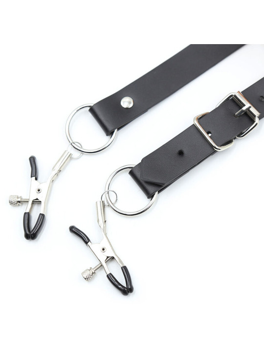 PINZAS FETICHISTAS CON CORREAS PARA PIERNAS Y LABIOS DE LA MARCA OHMAMA FETISH