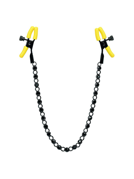 PINZAS AJUSTABLES PARA PEZONES CON CADENA Y CRISTALES DE LA MARCA CALEXOTICS