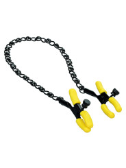 PINZAS AJUSTABLES PARA PEZONES CON CADENA Y CRISTALES DE LA MARCA CALEXOTICS