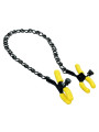 PINZAS AJUSTABLES PARA PEZONES CON CADENA Y CRISTALES DE LA MARCA CALEXOTICS