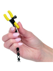 PINZAS AJUSTABLES PARA PEZONES CON CADENA Y CRISTALES DE LA MARCA CALEXOTICS