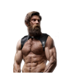 ARNÉS FRONTAL HOMBRE CUELLO AJUSTABLE CUERO VEGANO DE LA MARCA FETISH SUBMISSIVE ATTITUDE