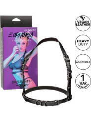 ARNÉS HALTER NEGRO EUPHORIA CON HEBILLA SEGURA DE LA MARCA CALEXOTICS