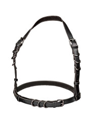 ARNÉS HALTER NEGRO EUPHORIA CON HEBILLA SEGURA DE LA MARCA CALEXOTICS