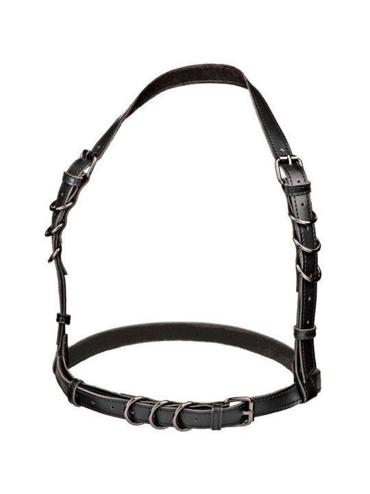 ARNÉS HALTER NEGRO EUPHORIA CON HEBILLA SEGURA DE LA MARCA CALEXOTICS