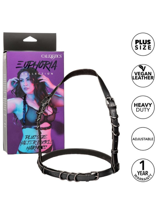 ARNÉS HALTER NEGRO TALLA GRANDE EUPHORIA DE LA MARCA CALEXOTICS