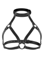 ARNÉS AJUSTABLE PECHO Y CUELLO BDSM CUERO VEGANO DE LA MARCA FETISH SUBMISSIVE BONDAGE