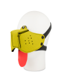 BOZAL FETICHISTA AMARILLO AJUSTABLE PARA JUEGOS SEXUALES DE LA MARCA OHMAMA FETISH