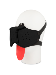 BOZAL FETICHISTA NEGRO AJUSTABLE PARA JUEGOS SEXUALES DE LA MARCA OHMAMA FETISH