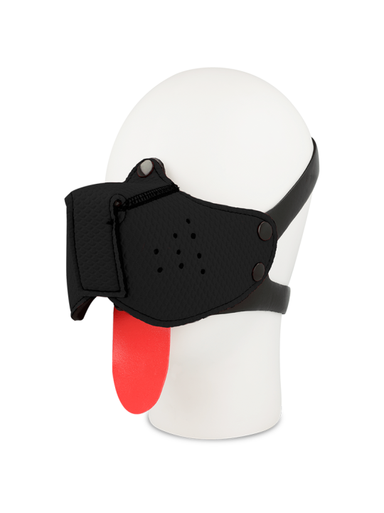 BOZAL FETICHISTA NEGRO AJUSTABLE PARA JUEGOS SEXUALES DE LA MARCA OHMAMA FETISH
