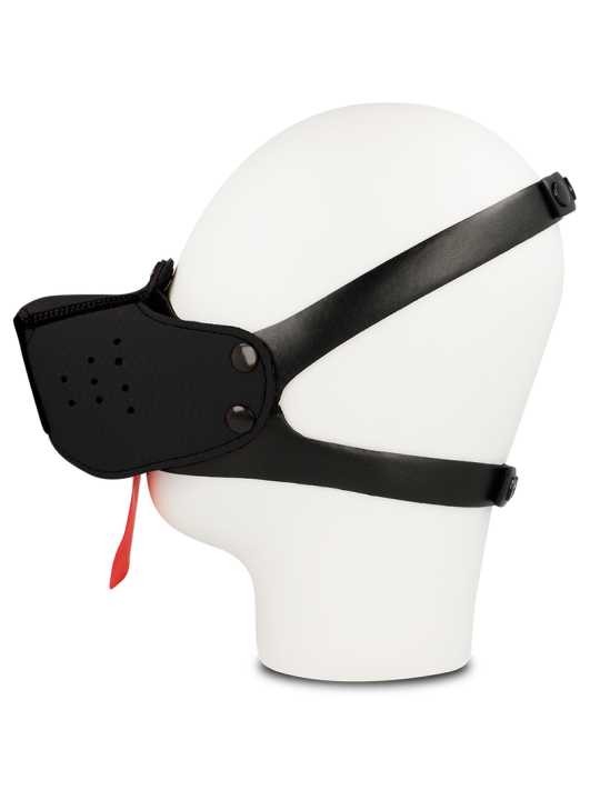 BOZAL FETICHISTA NEGRO AJUSTABLE PARA JUEGOS SEXUALES DE LA MARCA OHMAMA FETISH