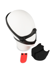 BOZAL FETICHISTA NEGRO AJUSTABLE PARA JUEGOS SEXUALES DE LA MARCA OHMAMA FETISH