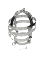 MÁSCARA BDSM CON COLLAR DE ACERO PARA SUMISIÓN DE LA MARCA METAL HARD