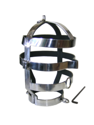 MÁSCARA BDSM CON COLLAR DE ACERO PARA SUMISIÓN DE LA MARCA METAL HARD